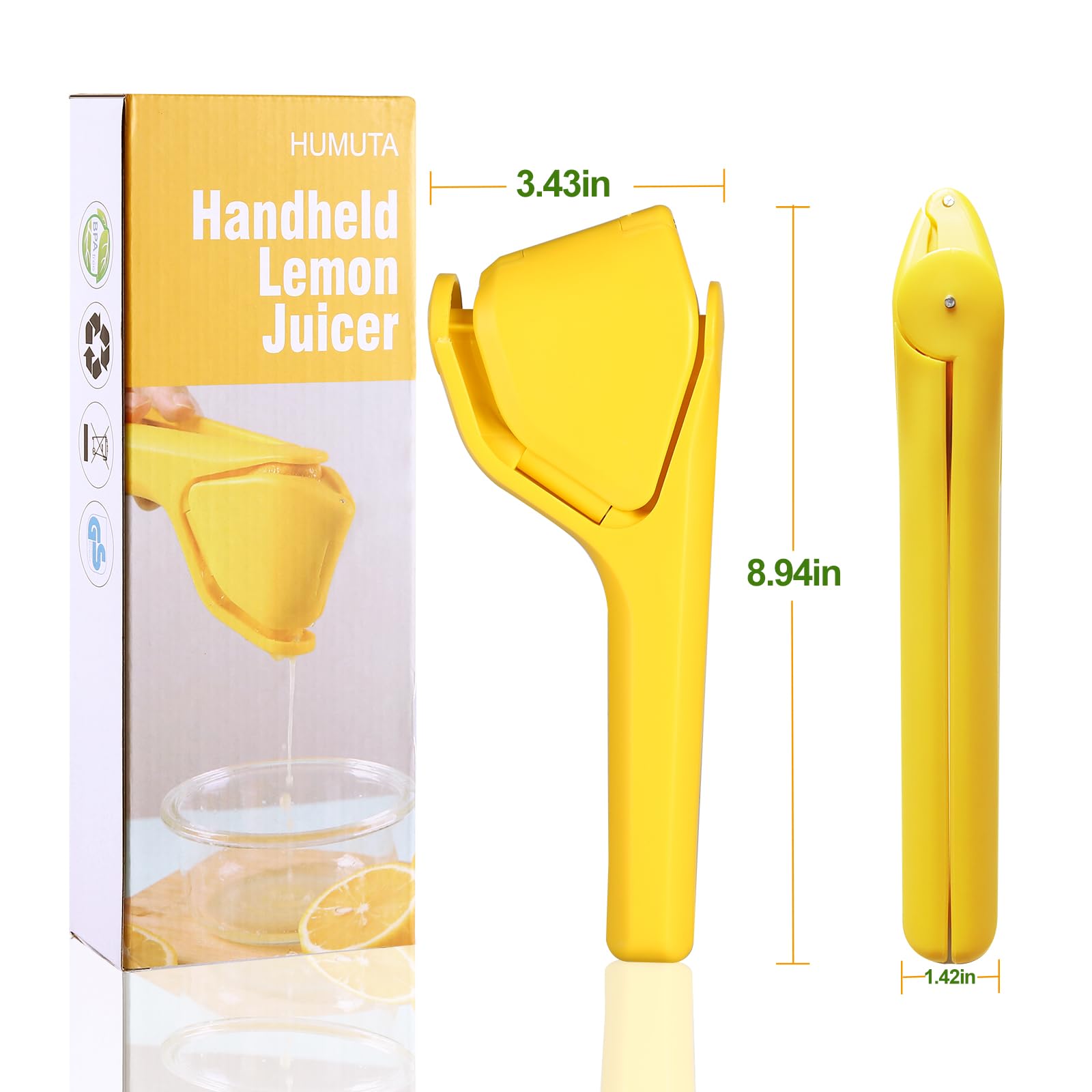 Humuta Lemon Squeezer dishwasher-safe for simple rinsing and quick cleanup.