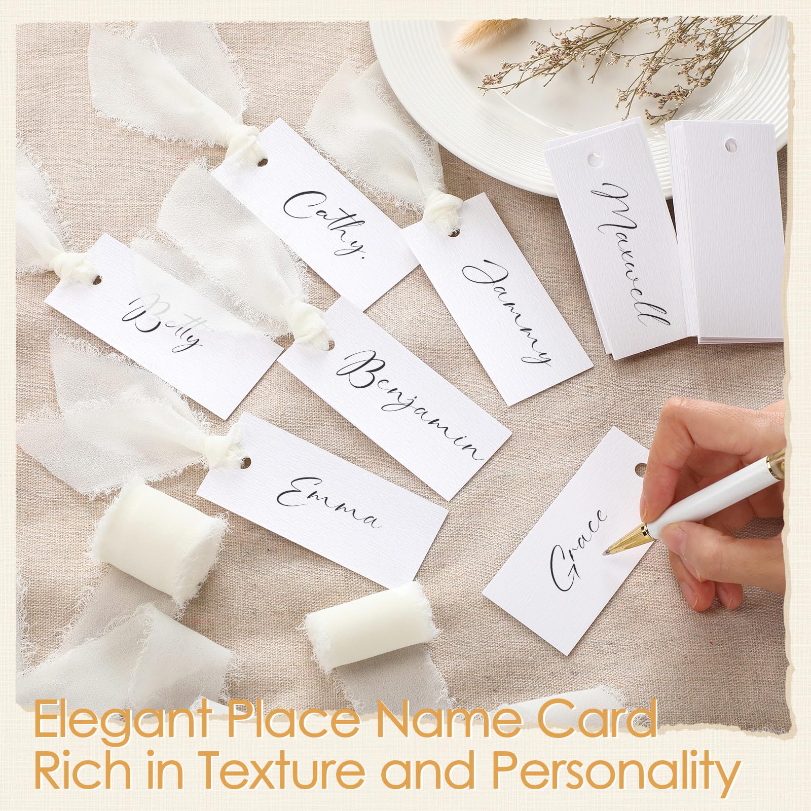 Humyoun blank cards with ink-friendly surface for clean handwriting.
