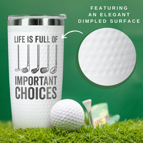 HUNIGIFT 18-8 stainless steel tumbler delivers durable, rust-resistant performance on the course.