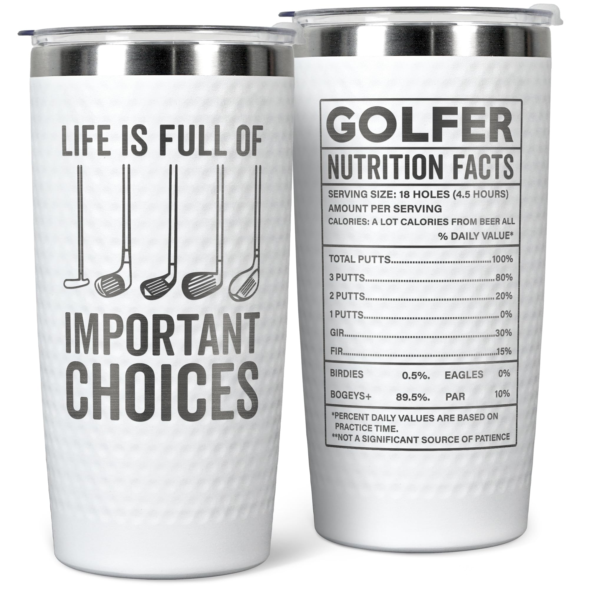 HUNIGIFT golf tumbler 20oz on course keeps drinks hot or cold during rounds.