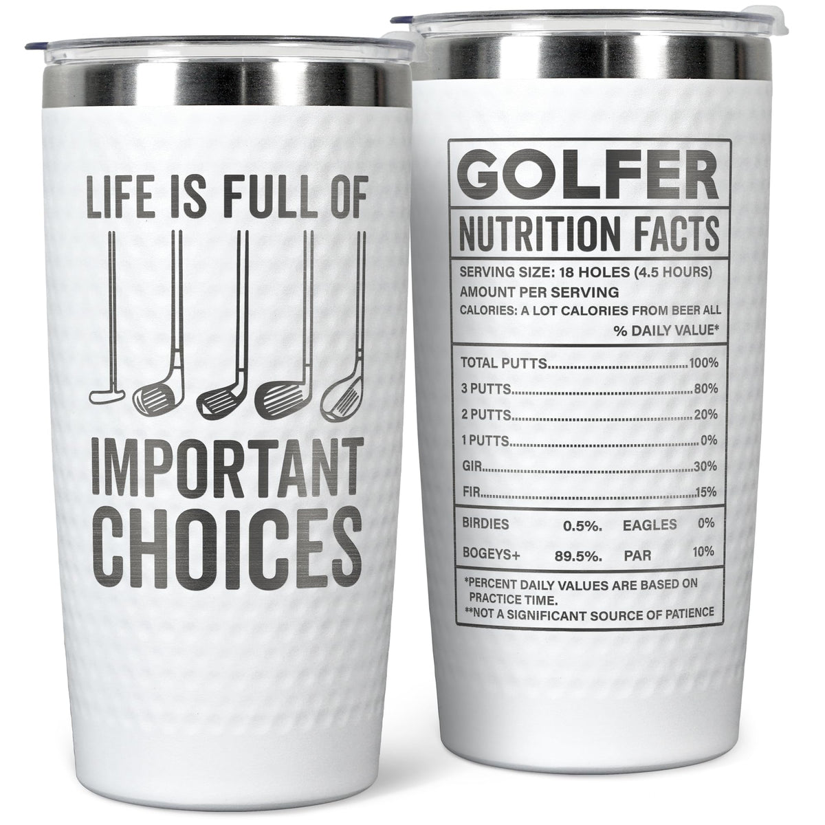 HUNIGIFT golf tumbler 20oz on course keeps drinks hot or cold during rounds.