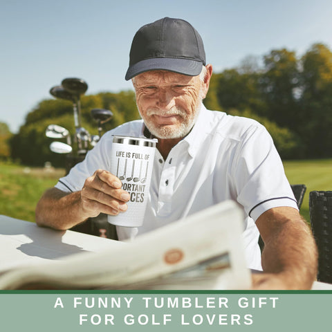 HUNIGIFT tumbler spill-resistant design keeps beverages secure during golf, workouts, or commutes.