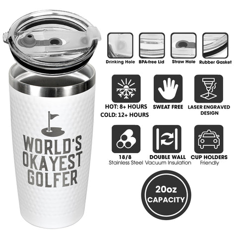 HUNIGIFT Worlds Golfer Tumbler gift-ready, ideal for celebrations