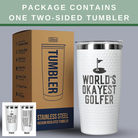 HUNIGIFT Worlds Golfer Tumbler lid closeup, spill resistant design