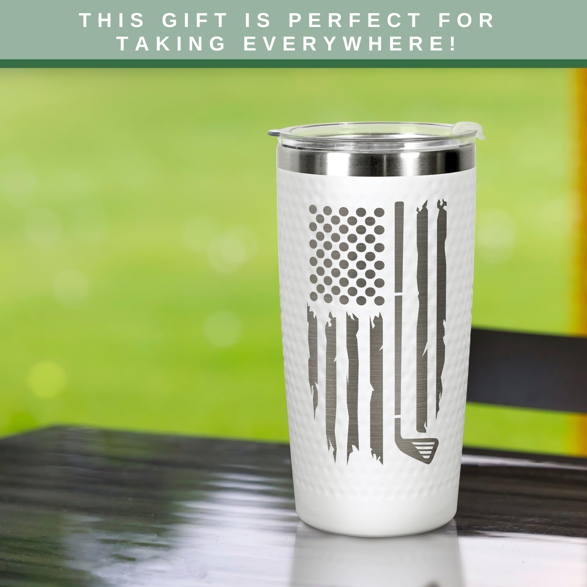 HUNIGIFT Worlds Golfer Tumbler stainless steel body is durable and rust resistant