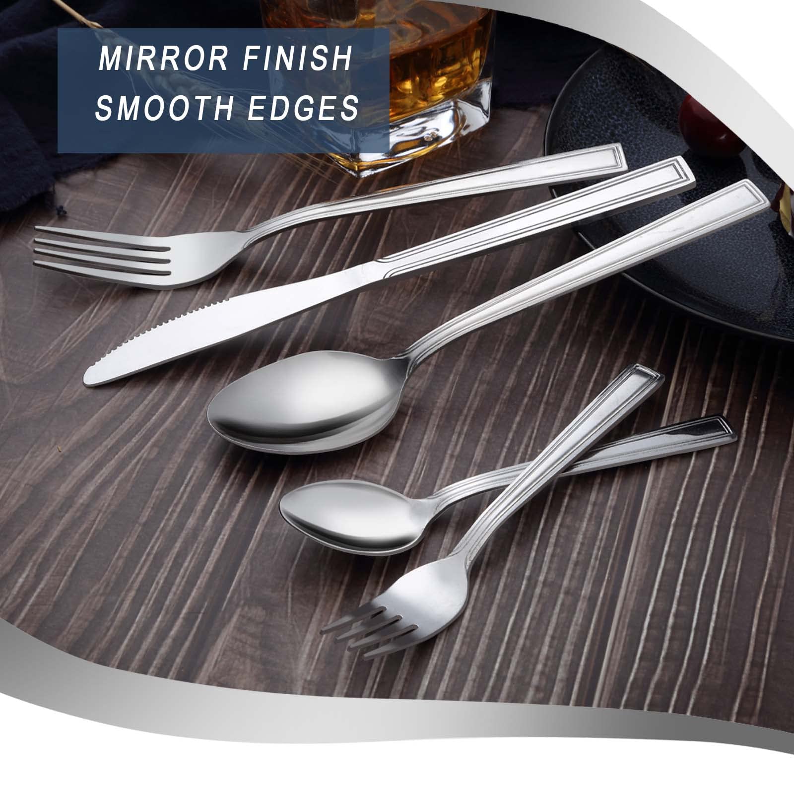 Hunnycook 60-piece set with mirror-polished finish for a modern look.