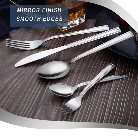 Hunnycook 60-piece set with mirror-polished finish for a modern look.