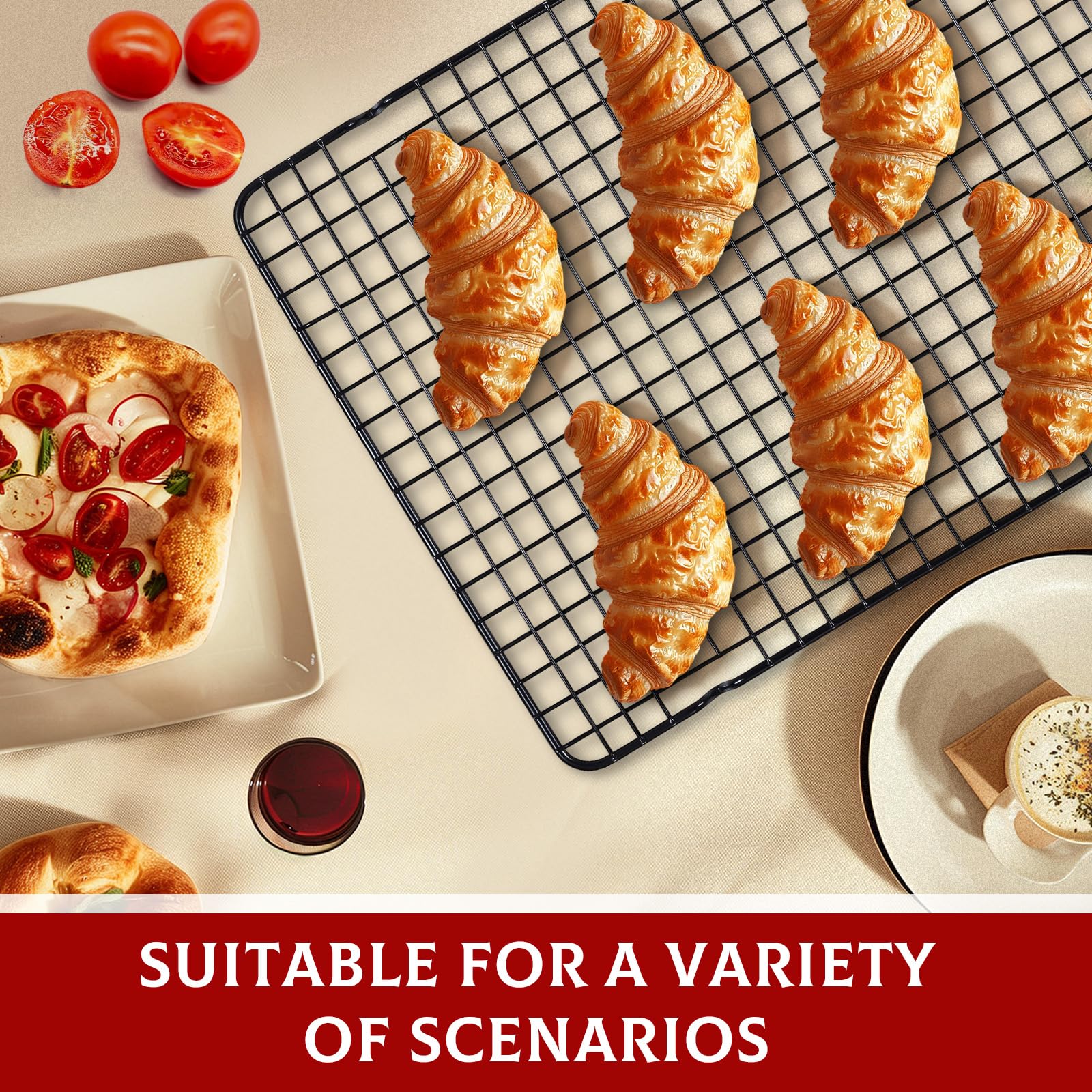Hunnycook racks resist rust with a durable finish for daily use.