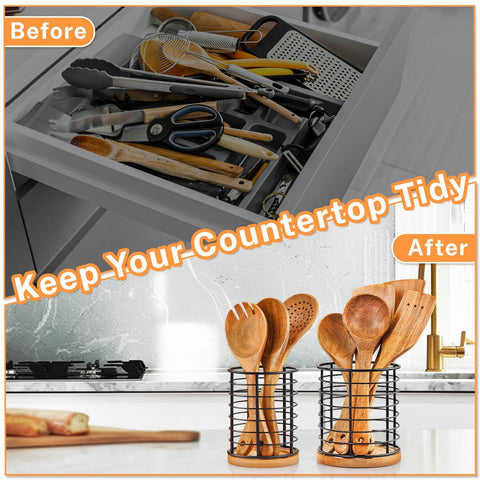 Hunnycook space-saving kitchen organizer optimizes small counters