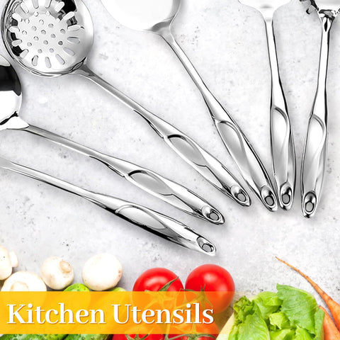 Hunnycook stainless steel slotted turner for turning food with precision.