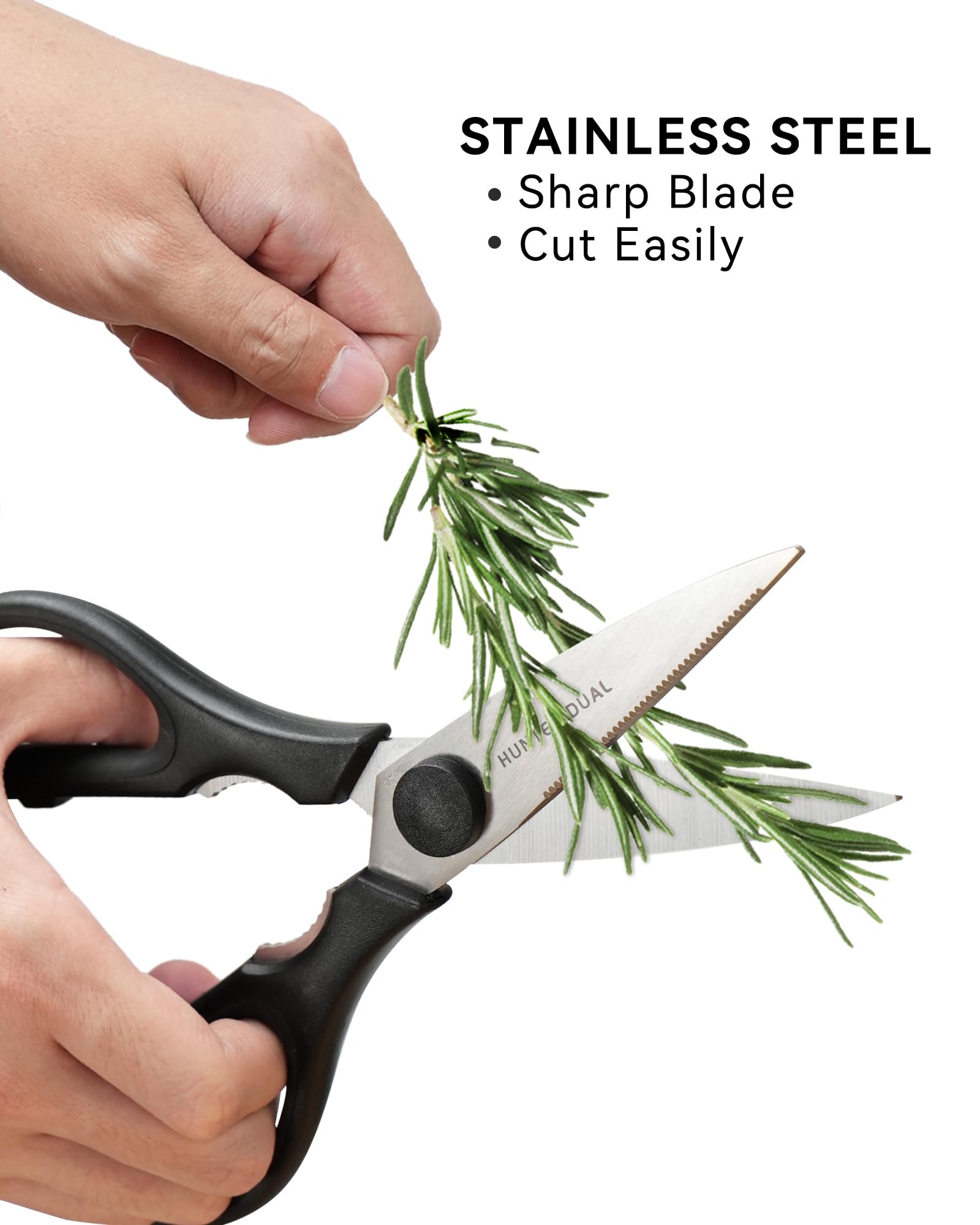 HUNTER.DUAL kitchen scissors soft-grip handles for comfortable use