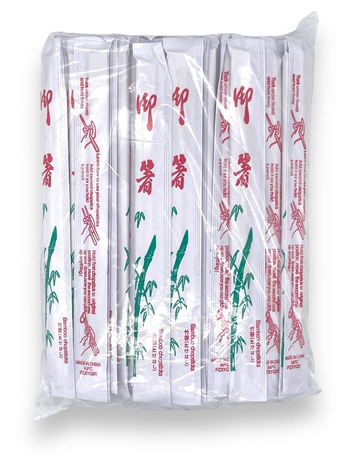HUOZHI Chinese bamboo disposable chopsticks pack of 100 pairs ready for dining.