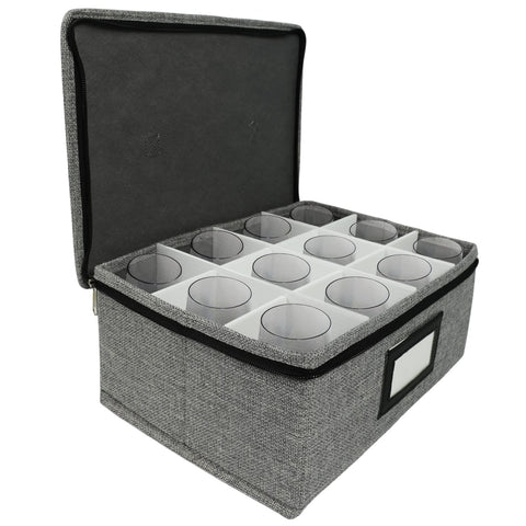 HURZMORO gift-ready storage box for stylish whisky glass organization