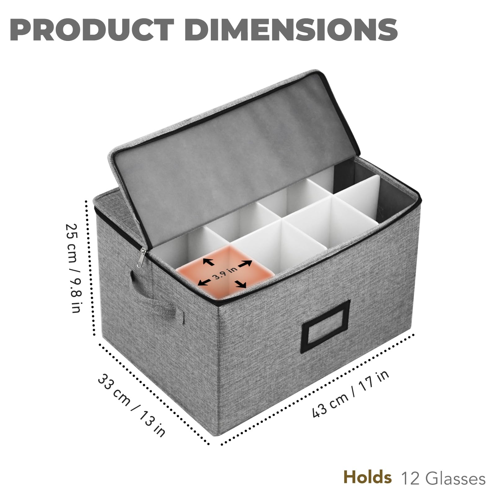HURZMORO stackable wine glass box saves space while keeping glasses secure
