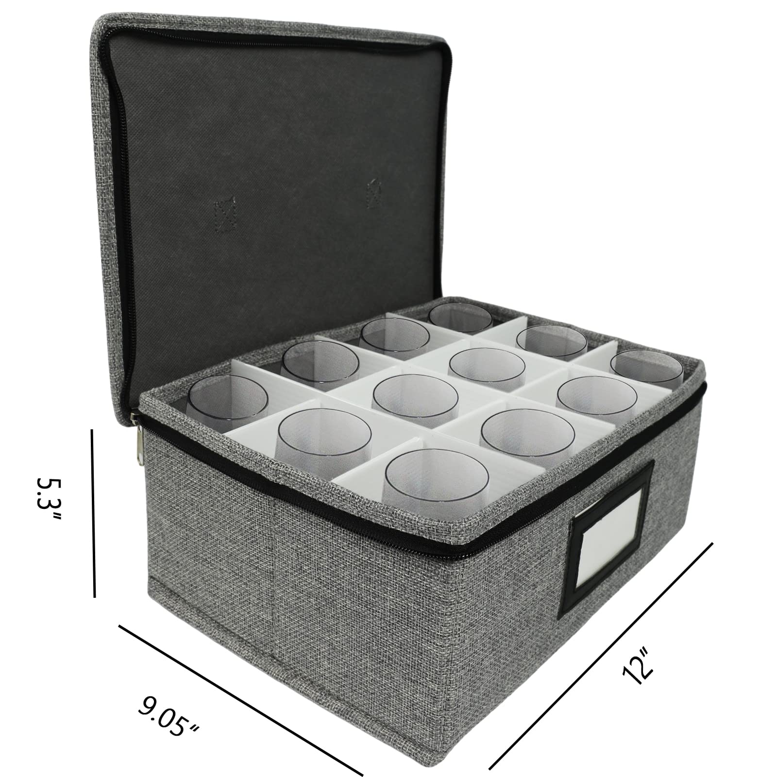 HURZMORO inside-padded storage box protecting whisky glasses during storage