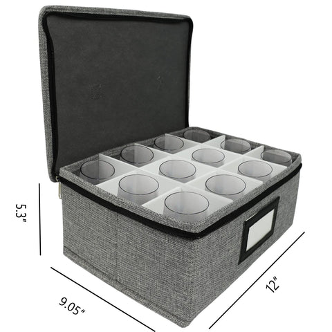 HURZMORO inside-padded storage box protecting whisky glasses during storage