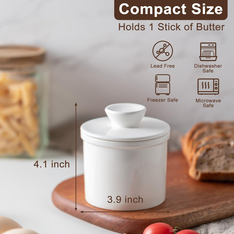 Husfunov butter crock gift box adds a charming kitchen-ready present