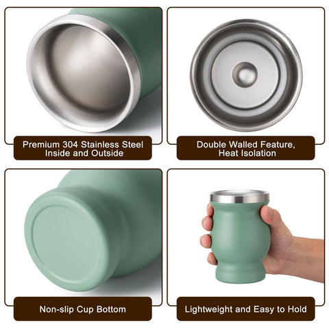 Husfunov stainless steel mate cup dishwasher-safe for easy cleanup
