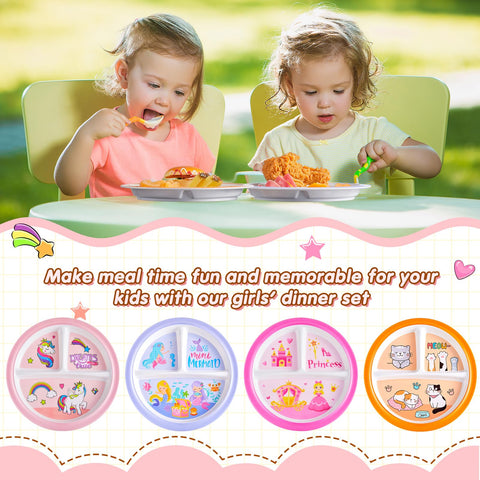 Hushee durable plastic divided plate stands up to daily use
