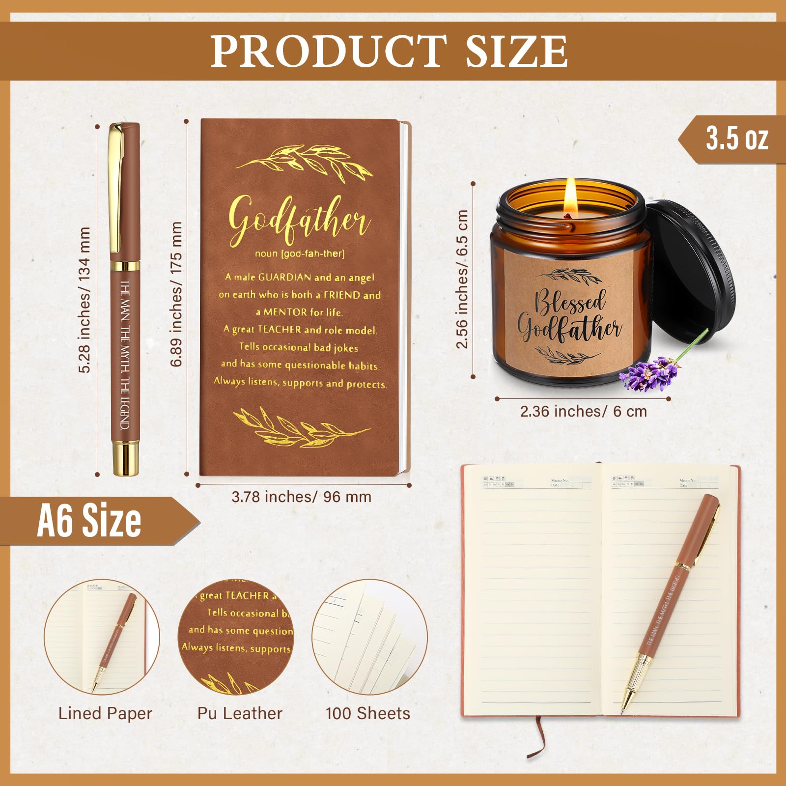 Hushee Godfather lavender scented candle for calming ambiance