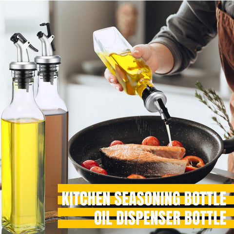 Hushee kitchen countertop display keeps oils accessible and visually appealing.