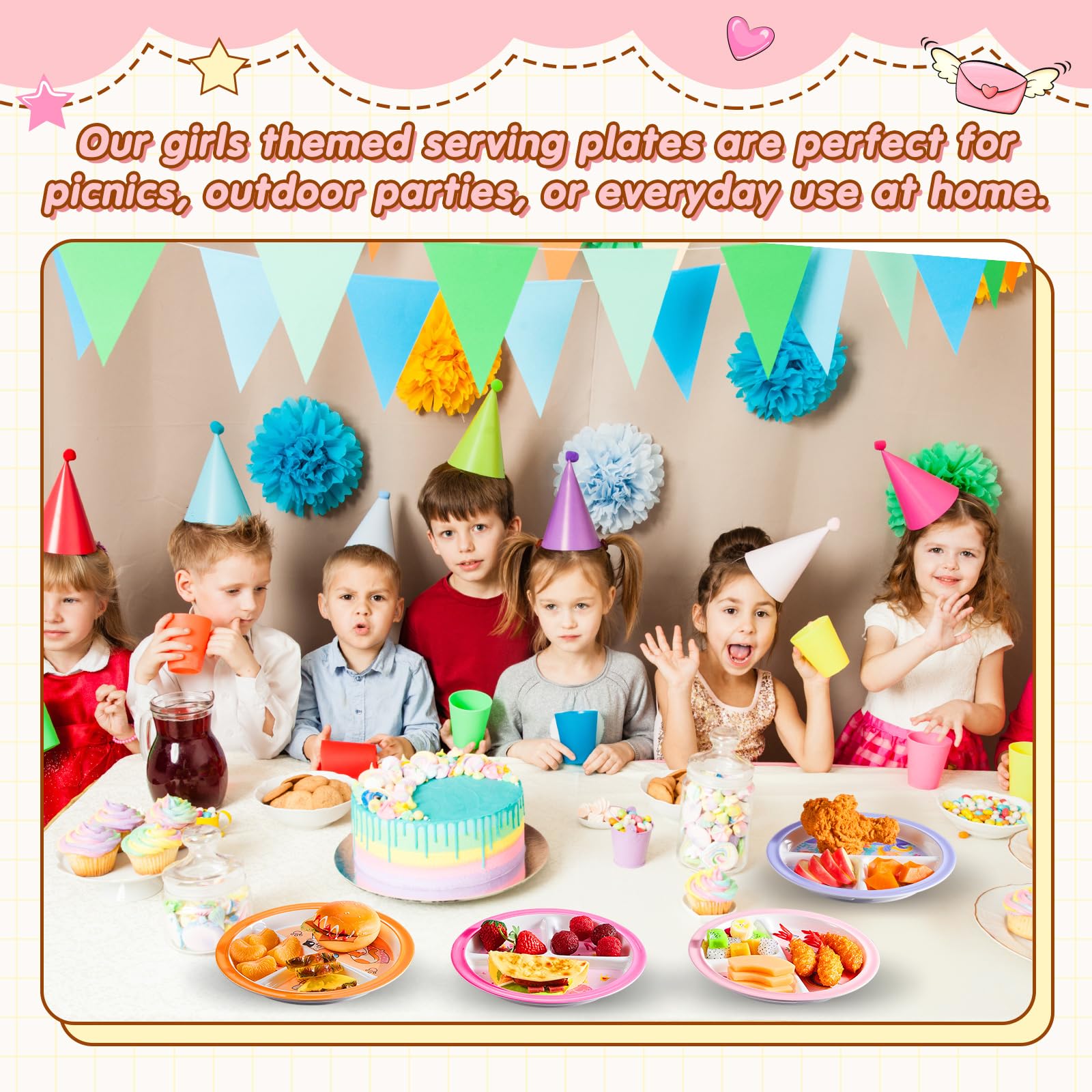 Hushee three-compartment plate for kids supports portioning