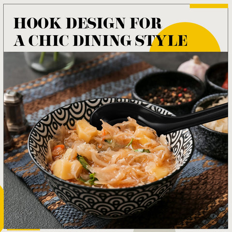 Hushee versatile Asia soup spoons great for noodles, dumplings, and broth