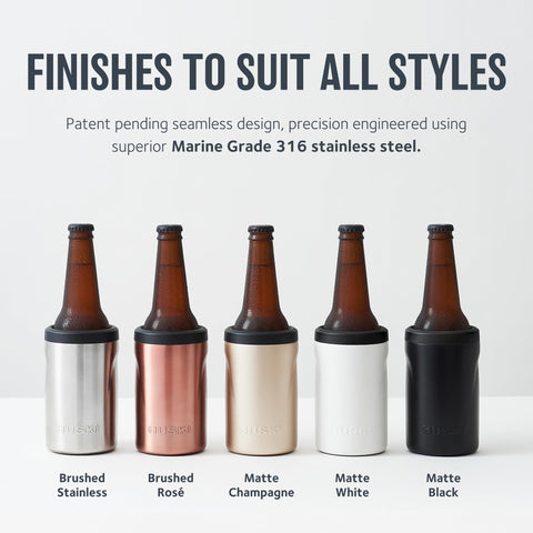 Huski Beer Cooler 2.0 scalloped grip panels offer comfortable handling.