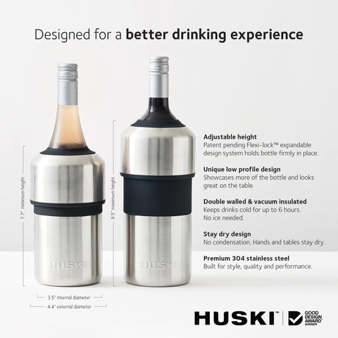 Huski Wine Chiller double-wall-construction provides robust insulation