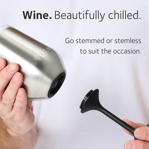 Huski Wine Tumbler 2.0 EasySlider lid for splash-free pouring.