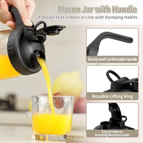 Huspossesser mason jar pour spout lid for leak-proof pouring.
