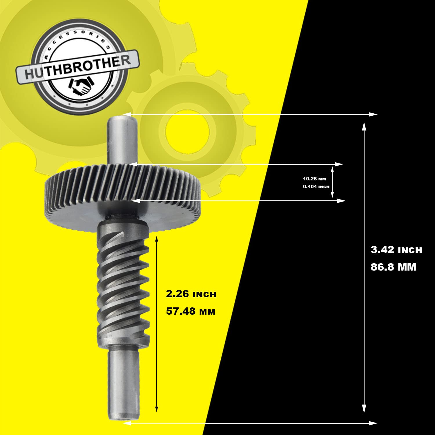 Huthbrother worm gear kit circlip close-up for reliable retention