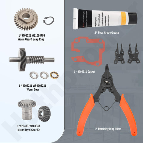 Huthbrother worm gear kit gear component for better mixer performance