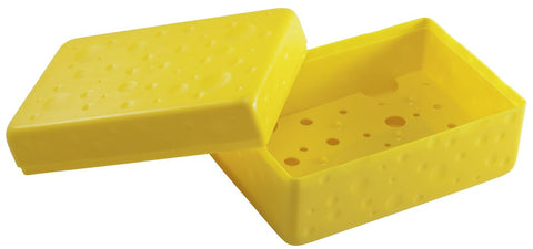 Hutzler Cheese Saver with lid-seal keeps odors contained.