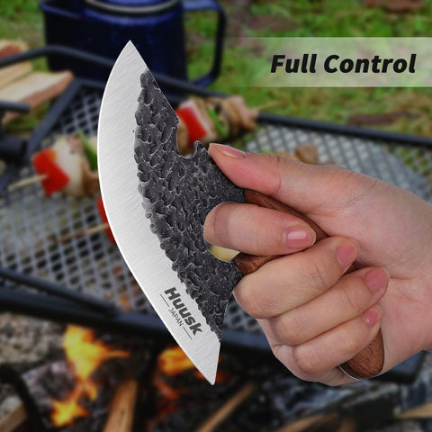 Huusk back-slot beer opener adds convenience during outdoor meals.