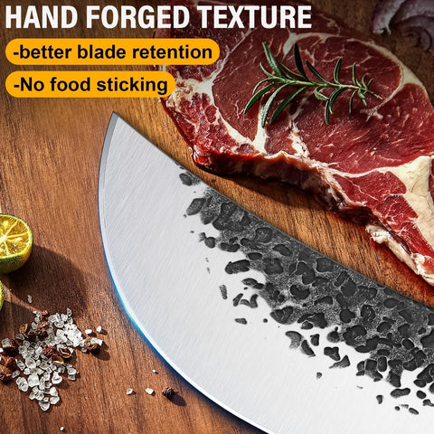 Oak handle offers comfortable palm-fit and non-slip grip.