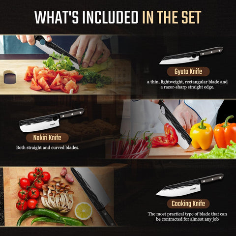 Huusk cooking knife balanced full tang for versatile cooking