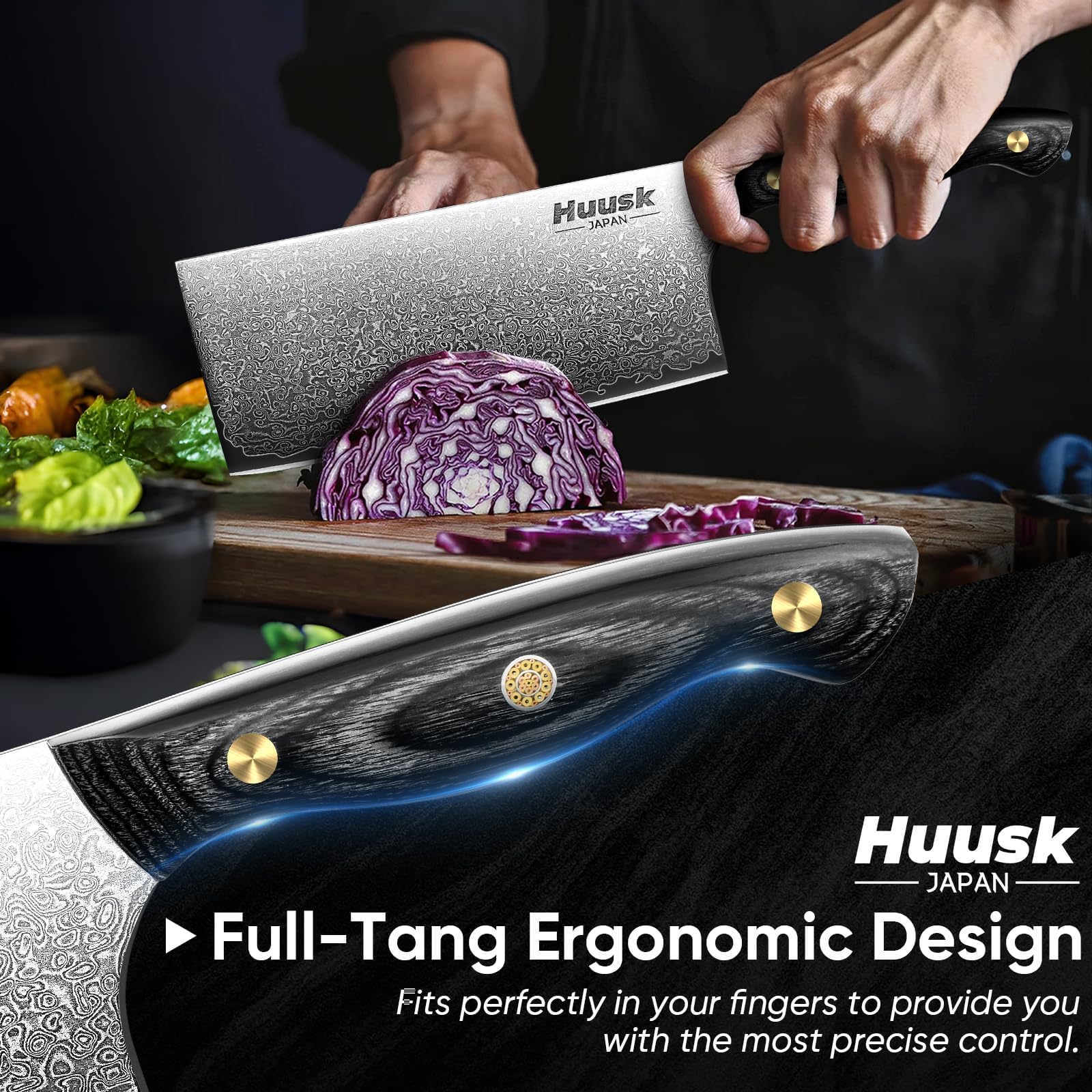Elegant Huusk Damascus pattern packaging indicating premium gift appeal.