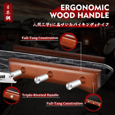 Huusk ergonomic handle offers a secure grip and comfortable control.