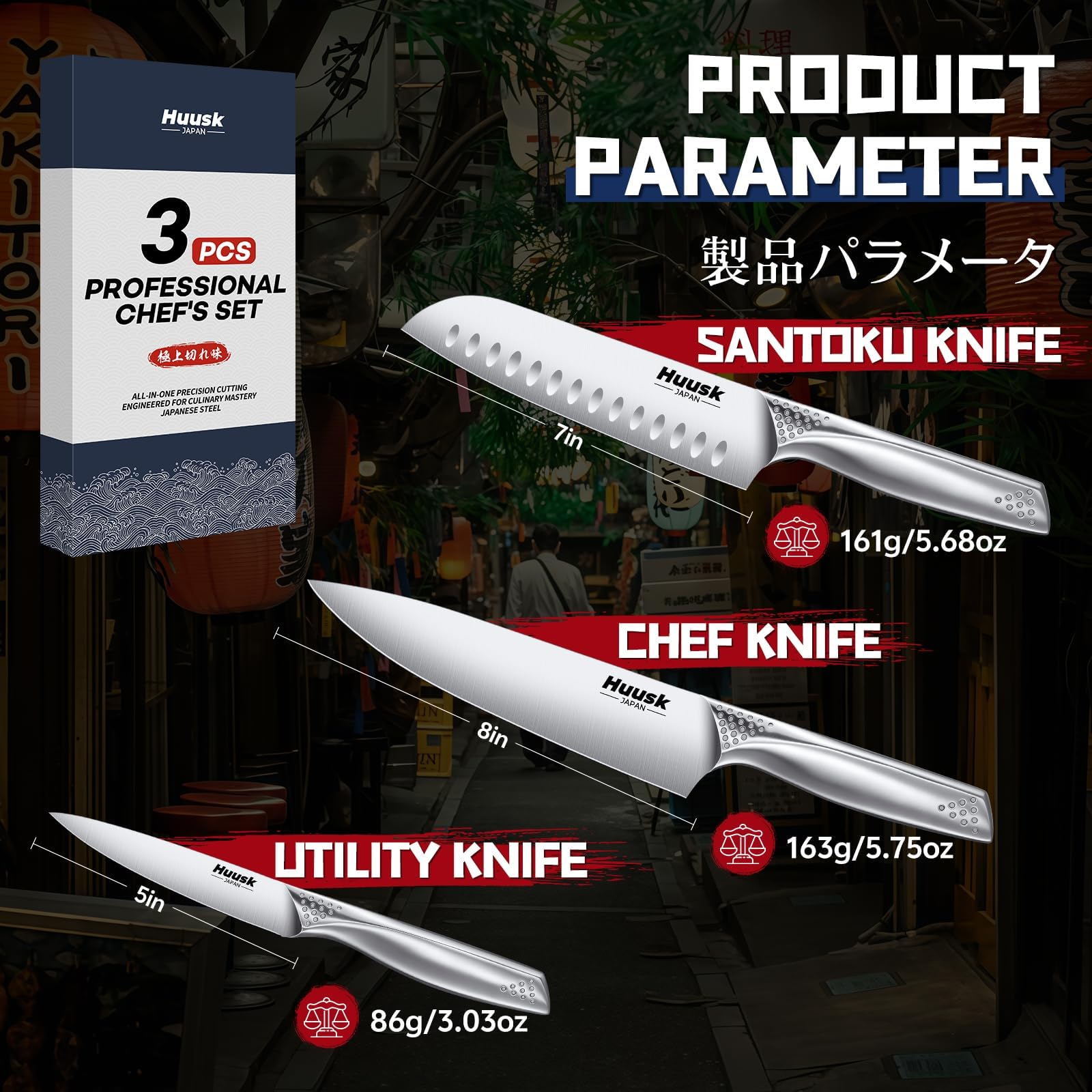 Huusk forged high-carbon steel blade emphasizing durability and edge retention