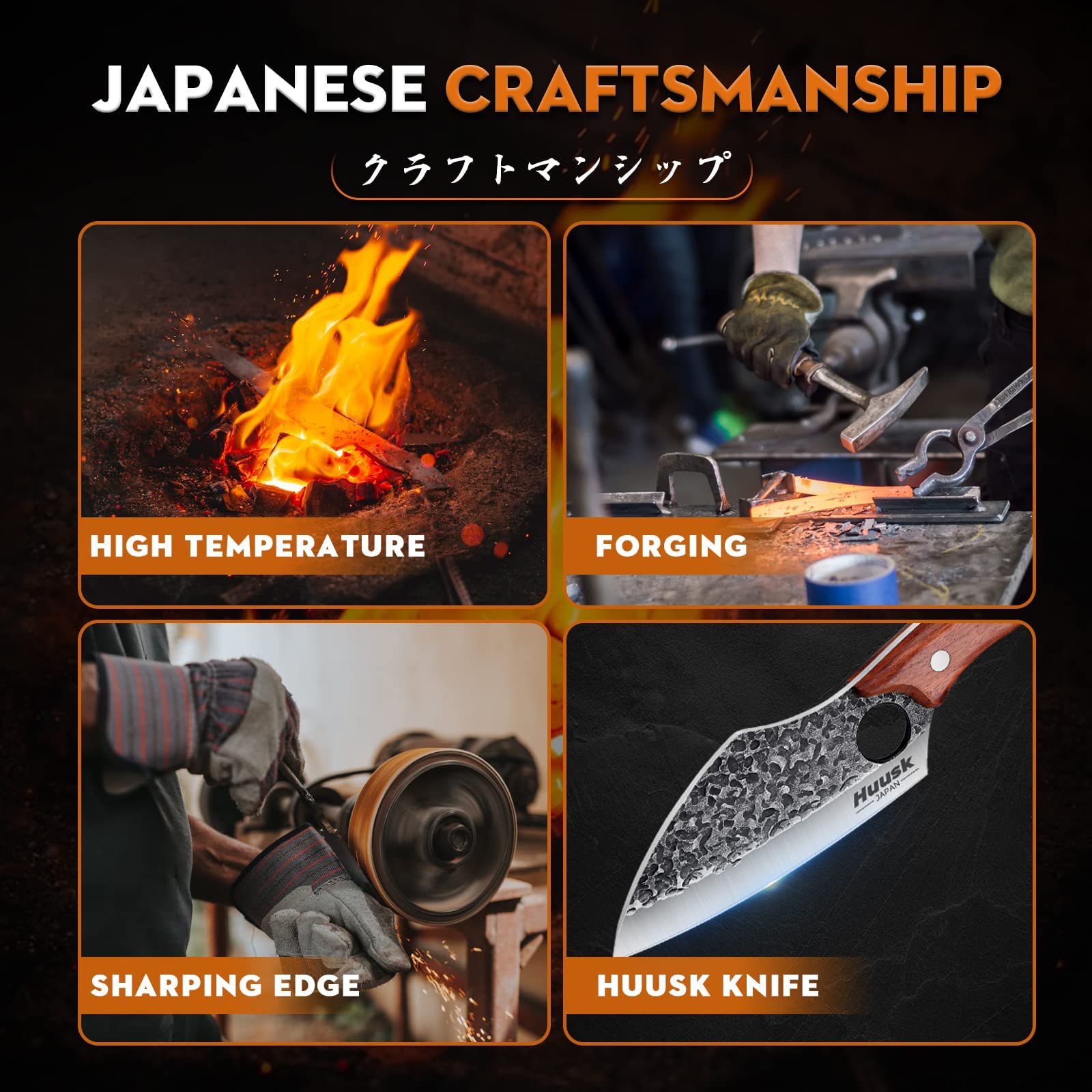 Huusk wooden handle with ergonomic grip for comfortable slicing during long prep