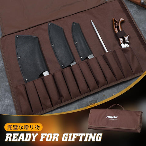 Huusk hand-forged meat cleaver highlights craftsmanship for heavy chopping.