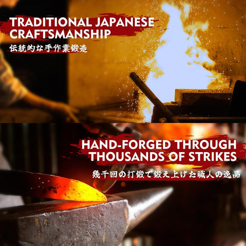 Huusk hand-forged steel blades resist rust and keep edge.