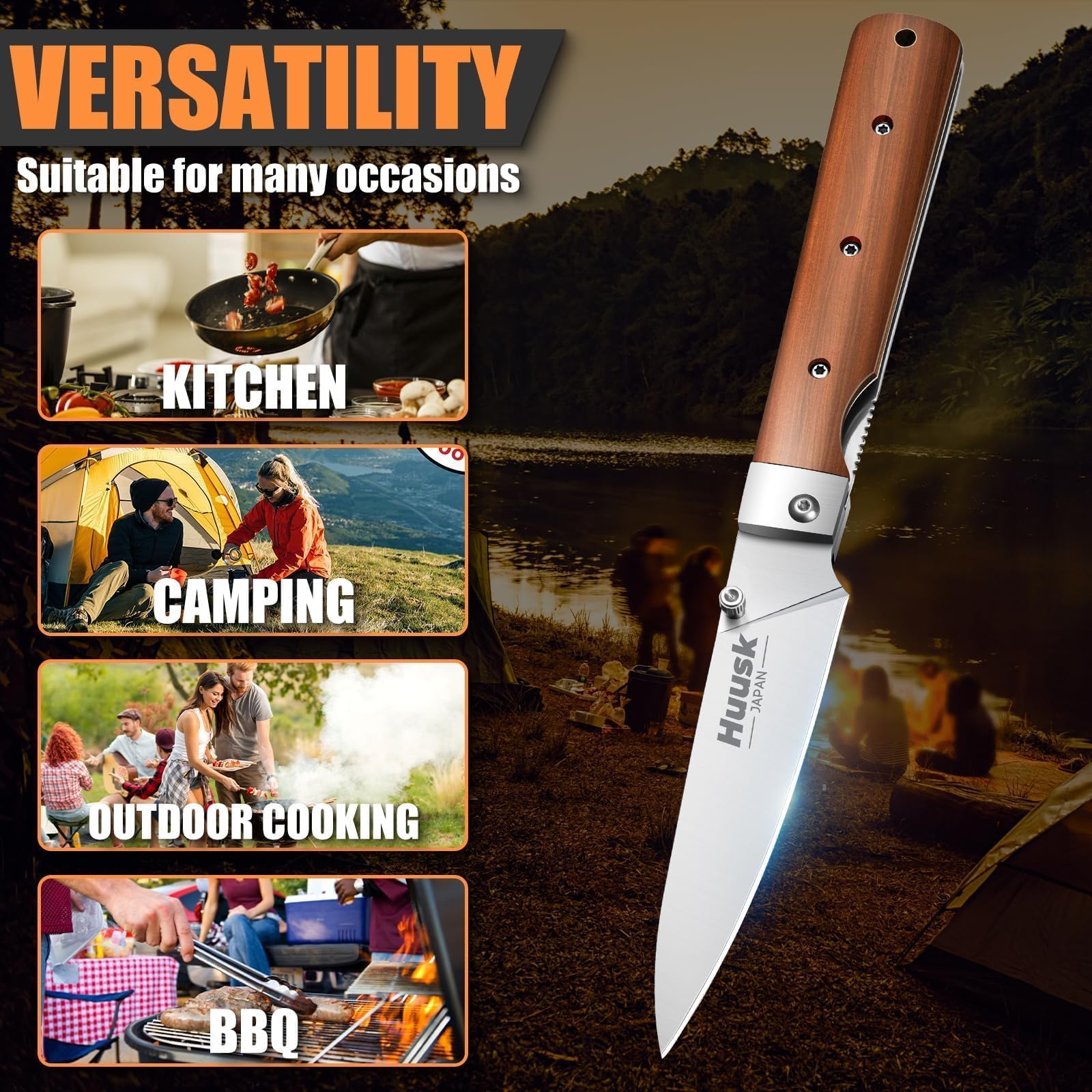 Handcrafted Huusk blade created through a meticulous 138-step process