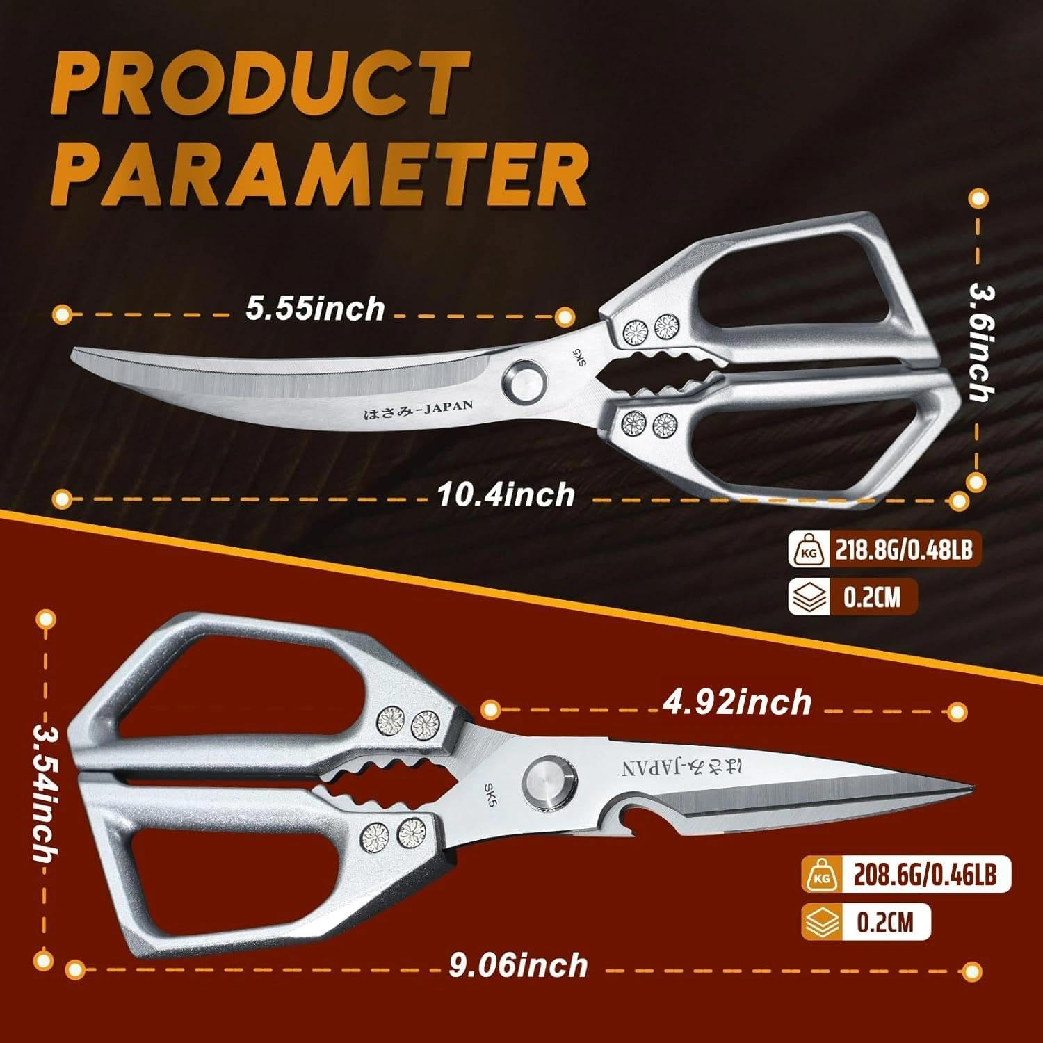 Huusk Kitchen Scissors showcase Japanese craftsmanship inspired design and sharp performance.