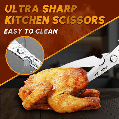 Huusk kitchen shears in black for modern kitchen tasks.