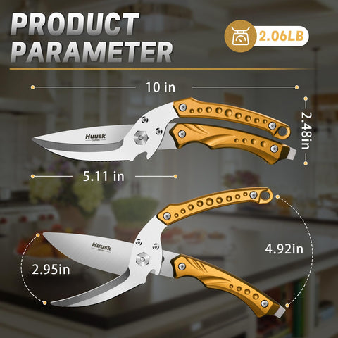 Huusk kitchen shears built-in bottle opener aiding outdoor meals