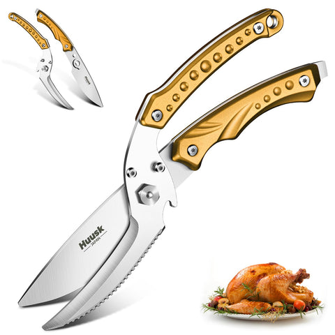 Huusk kitchen shears heavy-duty poultry cutting with robust blades for clean cuts