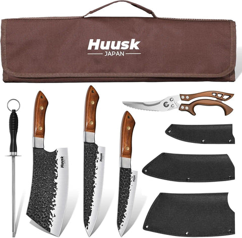 Huusk knife set 5pcs complete kit for versatile kitchen prep.