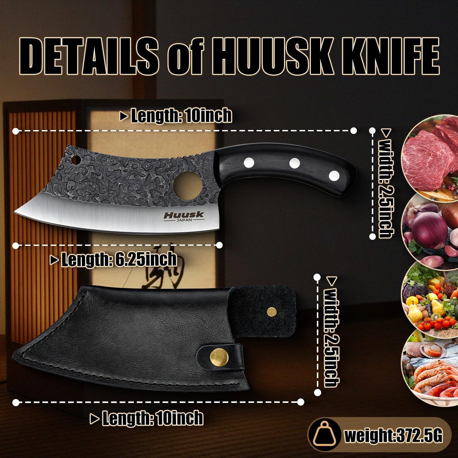 Huusk laser-index finger hole offers precise control during use.